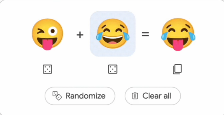 Met Emoji Kitchen kunnen gebruikers emoji's combineren om nieuwe te ontwerpen. (Bron: Google)