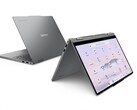De Lenovo Chromebook Plus 2-in-1 heeft een 14-inch IPS-scherm met aanraakondersteuning. (Afbeeldingsbron: Lenovo)