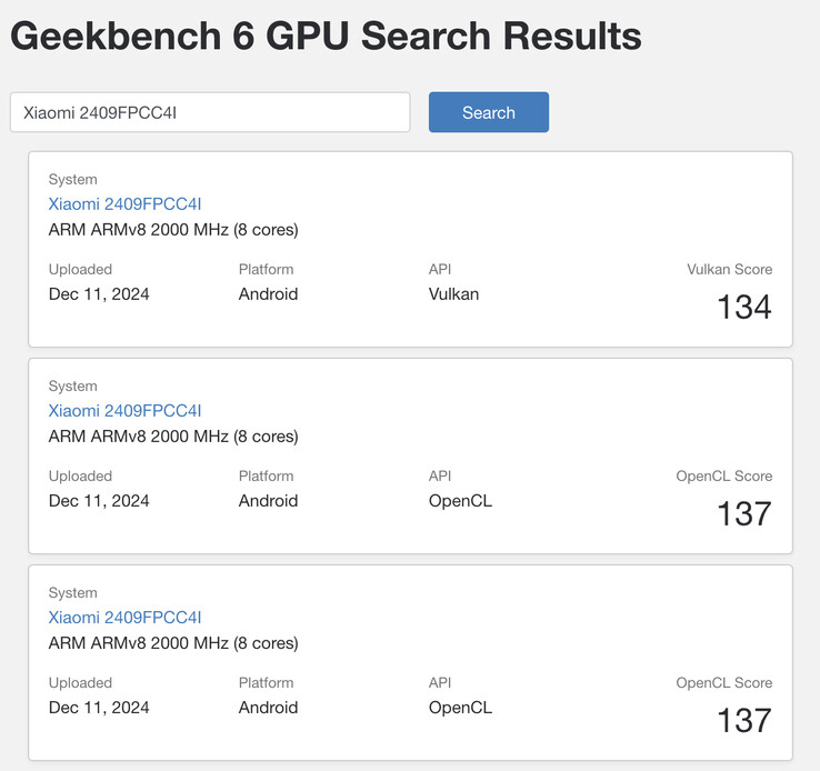 (Afbeeldingsbron: Geekbench)