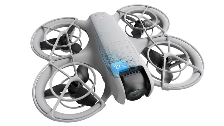 22 GB interne opslag (bron: DJI)