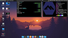 Alpine Linux KDE bureaublad (Afbeelding bron: /u/grigio op Reddit)