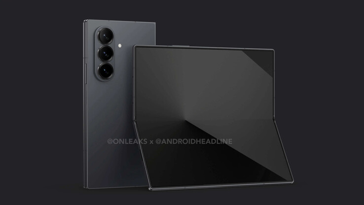 De Galaxy Z Fold7 zal naar verwachting de cameratechnologie onder het scherm behouden. (Afbeeldingsbron: OnLeaks &amp; Android Headlines)