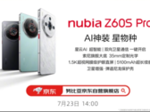De Nubia Z60S Pro zal waarschijnlijk een 5100 mAh batterij en AI-functies hebben, zoals te zien is op de promoafbeelding. (Bron: ITHome)
