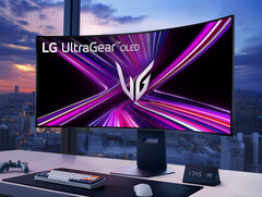 De UltraGear OLED 45GX950A heeft een kromming van 800R. (Afbeeldingsbron: LG)