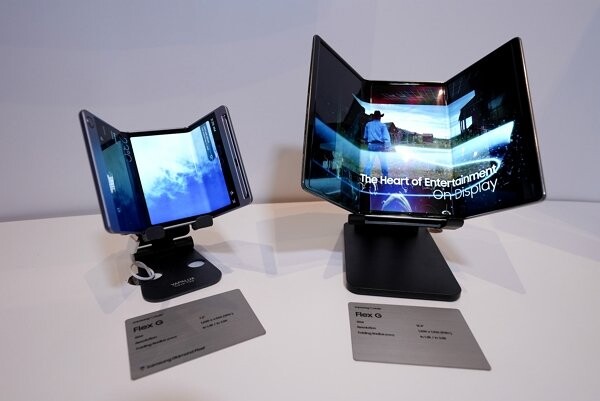 Samsung Display toonde de Flex G in twee formaten tijdens CES 2022. (Afbeeldingsbron: The Korea Herald)