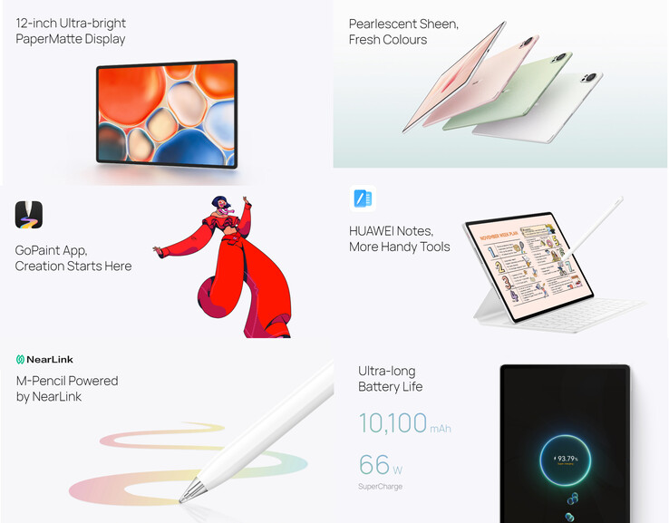 Belangrijkste highlights van de Huawei MatePad 12 X (Afbeelding bron: Huawei)