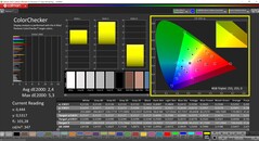 CalMAN ColorChecker (profiel: Native: doelkleurruimte: P3)