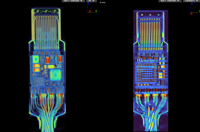 Apple Thunderbolt kabel in CT-scan. (Afbeeldingsbron: Lumafield Voyager)