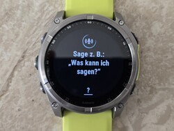 Spraakassistent van de Garmin Fenix 8 smartwatch (Afbeelding bron: Marcus Herbrich)