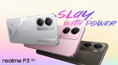 De Realme P3 5G is verkrijgbaar in de kleuren Space Silver, Comet Grey en Nebula Pink (Afbeelding bron: Realme)