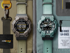 Beide Casio G-Shock modellen hebben bandjes die gemaakt zijn van recyclebare materialen en geverfd zijn met natuurlijke kleuren. (Afbeelding bron: Casio)