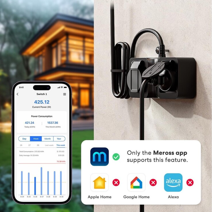 De Meross Smart Wi-Fi Outdoor Plug is nu verkrijgbaar. (Afbeeldingsbron: Meross)