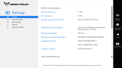 UEFI van het Minisforum MS-A1