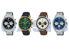 Van links naar rechts, Casio Edifice EFR-575D-1A, EFR-575CL-3A, EFR-575L-7A en de EFR-575D-2A. (Afbeeldingsbron: Casio)