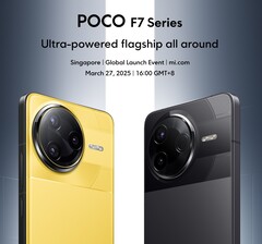 De Poco F7-serie wordt op 27 maart gelanceerd. (Afbeelding Bron: Xiaomi)