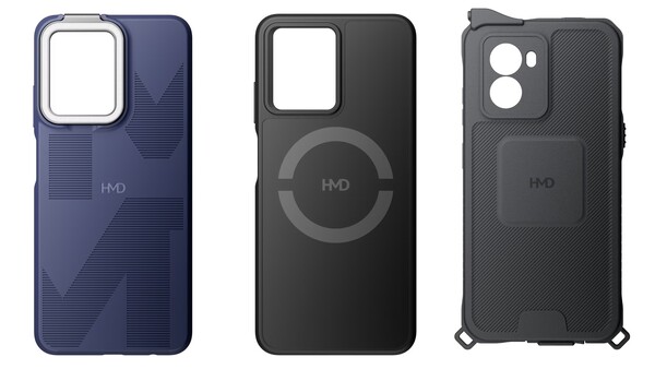 De functionele hoesjes voor de HMD Fusion worden Fusion Outfits genoemd en kunnen draadloos opladen of betere bescherming tegen binnendringen toevoegen. (Afbeeldingsbron: HMD)