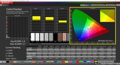 CalMAN ColorChecker (profiel: sRGB, doelkleurruimte: sRGB)