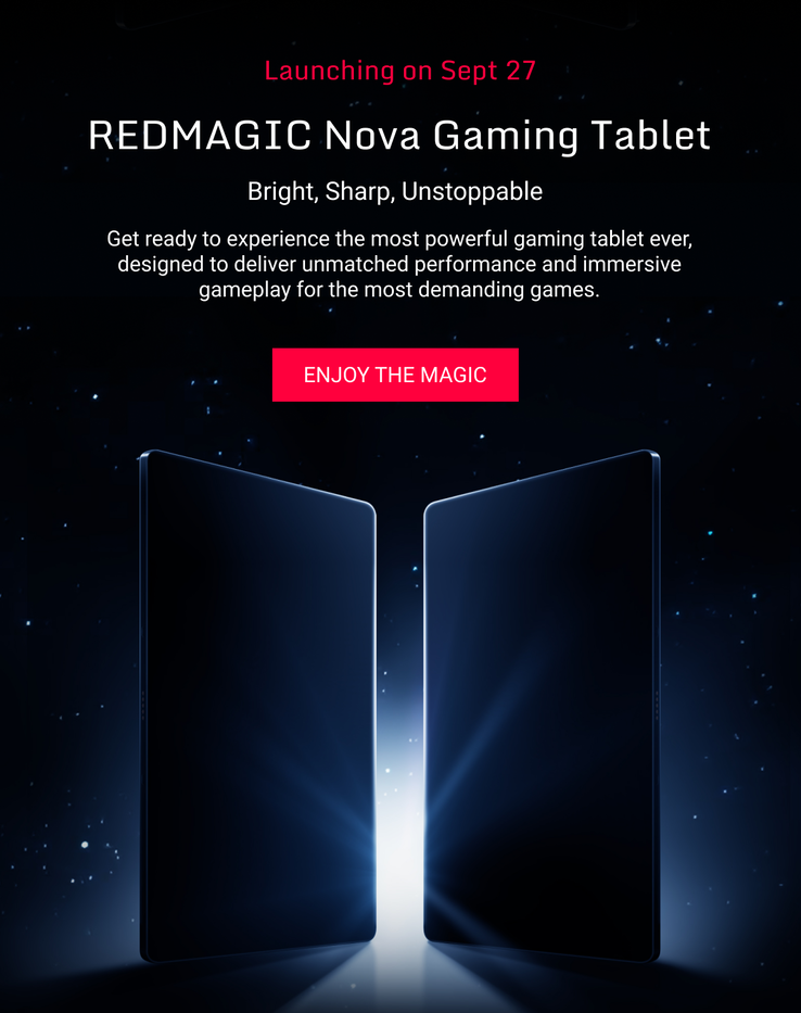 RedMagic zinspeelt op een wereldbrekende tabletlancering. (Bron: RedMagic)