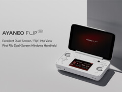 De Ayaneo Flip heeft twee schermen, een primeur voor een Windows-handheld. (Afbeeldingsbron: Ayaneo)