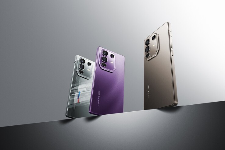 De Infinix Note 50 Pro+ 5G zal verkrijgbaar zijn in Titanium Grey, Enchanted Purple en Racing Edition (Afbeelding bron: Infinix)