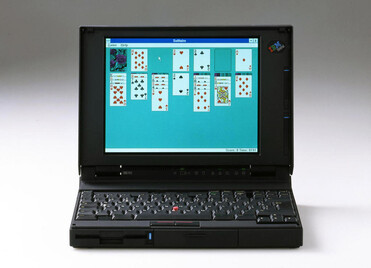 Een IBM ThinkPad uit de jaren 1990 (bron: richardsapperdesign.com)