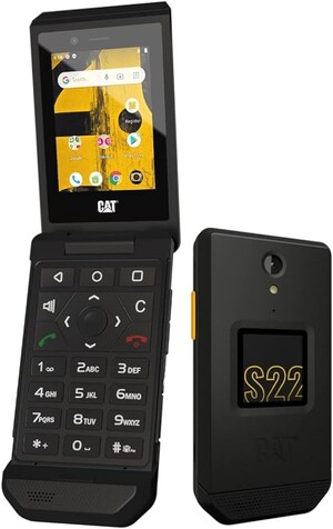 De CAT S22 Flip biedt al het gemak van een Android smartphone, zonder de aantrekkingskracht om hem ook echt te gebruiken, tenzij het echt nodig is (Bron: Amazon)