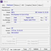 CPU-Z moederbord