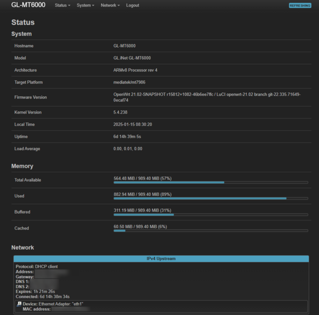 U hebt nog steeds toegang tot de LuCI OpenWRT interface voor fijnere controle over zaken zoals de firewall van de router (Afbeelding Bron: David Devey, Notebookcheck)