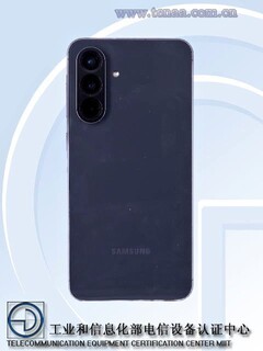 Het uiterlijk van de Samsung Galaxy A56 past het geïsoleerde ontwerp met drie camera&#039;s van de vorige Galaxy A toestellen aan. (Afbeeldingsbron: TENAA)