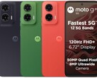 De Moto G35 5G is verkrijgbaar in de kleuren Leaf Green, Midnight Black en Guava Red (Afbeelding bron: Motorola)