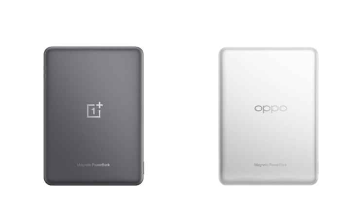 De OnePlus Magnetic Power Bank 5000mAh (links) en de Oppo Magnetic Power Bank 5000mAh (rechts). (Afbeeldingsbron: Oppo Shop)