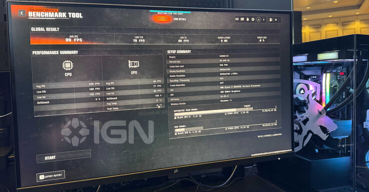 RX 9070 prestaties in Call of Duty: Black Ops 6. (Afbeeldingsbron: IGN)