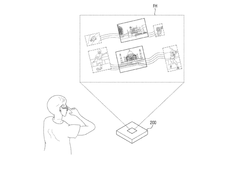 Een diagram uit de Samsung octrooiaanvraag voor beeldschermen. (Afbeeldingsbron: USPTO)