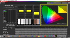 CalMAN ColorChecker (Profiel: AdobeRGB, Kleurruimte: AdobeRGB)