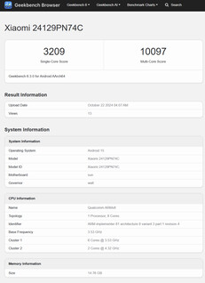 (Afbeeldingsbron: Geekbench)