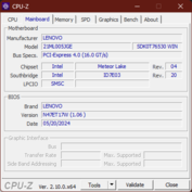 CPU-Z moederbord