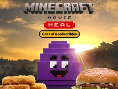 McDonald&#039;s geeft een van de zes digitale Minecraft collectables weg bij aankoop van een Minecraft Movie Meal. (Afbeeldingsbron: McDonald&#039;s)