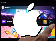 Een YouTuber heeft Fortnite op een iPad buiten de EU geïnstalleerd, ondanks alle inspanningen van Apple. (Afbeeldingsbron: Saunders Tech on X / Apple - bewerkt)