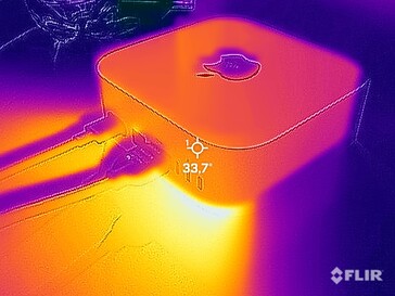 Stresstest oppervlaktetemperaturen (achterkant)