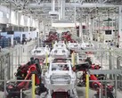 Tesla Giga Shanghai onderbreekt productie Model Y om upgrades te installeren (Afbeelding bron: Tesla op Weibo)