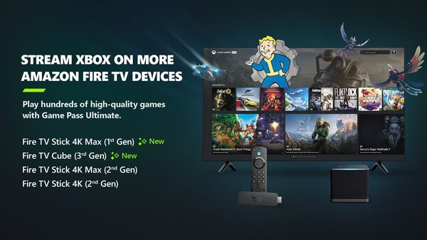 Xbox Cloud Gaming-service is nu beschikbaar op vier Amazon Fire TV-streamingapparaten. (Afbeeldingsbron: Xbox).