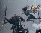 Kratos weert een rouwende, woedende Freya af in God of War Ragnarok. (Afbeelding bron: PlayStation)