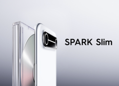 De Tecno Spark Slim (foto) wordt geleverd met twee 50MP camera&#039;s. (Afbeeldingsbron: Tecno)