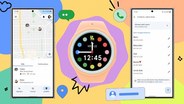 Galaxy Met Watch for Kids kunnen ouders hun kinderen in de gaten houden met een WearOS-horloge met LTE-functionaliteit. (Afbeeldingsbron: Google)