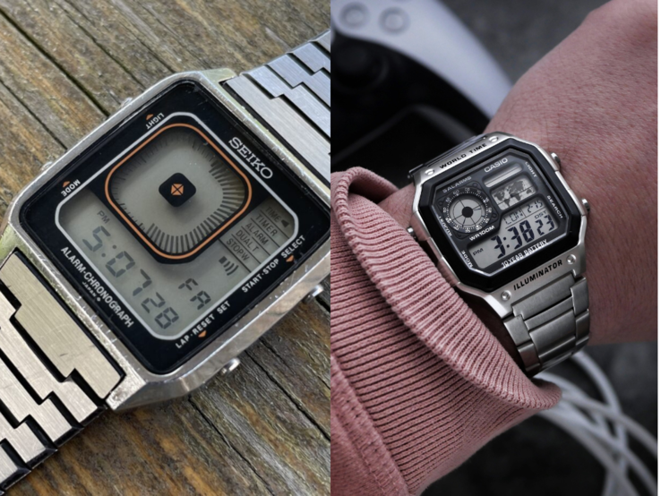 De Seiko G757 (links) en de Casio AE-1200WHD-1AV (rechts). (Afbeeldingsbronnen: MyRetroWatches en MTR Watches)