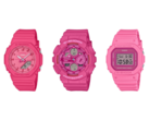 Van links naar rechts - Casio G-Shock GMA-P2100PP-4A, GMA-S140PP-4A en GMD-S5610PP-4. (Afbeeldingsbron: G-Central)