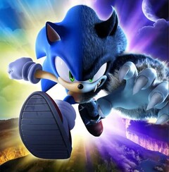 Sonic Unleashed, waarin spelers Sonic besturen terwijl hij verandert in een &quot;weerhond&quot; (foto), is geport naar de PC. (Afbeelding bron: Sonic Unleashed cover art)