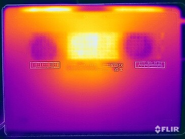 Stresstest oppervlaktetemperaturen (onderkant)