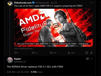 Kepler_L2 AMD FSR 4 X post (Afbeeldingsbron: X)