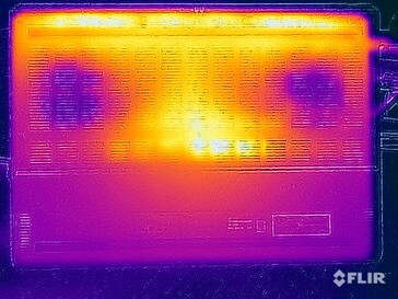 Stresstest oppervlaktetemperaturen (onder)